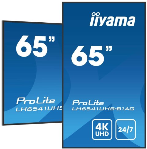 Monitor IIYAMA 164,0 cm (65") LH6541UHS-B1AG 16:9 3xHDMI+USB IPS