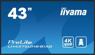 Iiyama ProLite Płaski panel Digital Signage 108 cm (42.5") LCD Wi-Fi 500 cd/m2 4K Ultra HD Czarny Procesor wbudowany Android 11 