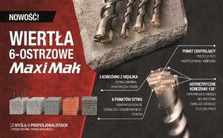 MAKITA WIERTŁO SDS MAX 28x 400x 540mm MAXI MAK 6-OSTRZOWE