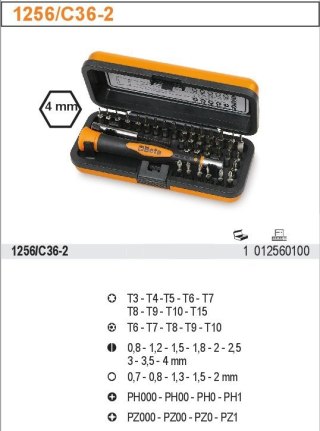 Beta Wkrętak precyzyjny +36 końców/1256/C36-2