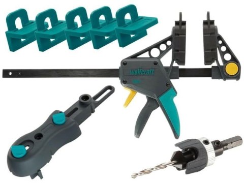 Wolfcraft GmbH 6988000 klamra Zacisk stolarski Szary, Turkusowy