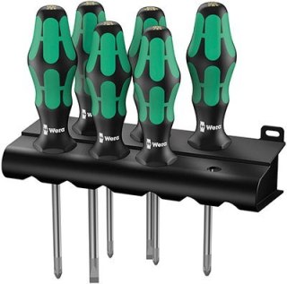 Zestaw wkrętaków Kraftform Lasertip + wieszak, 6 części