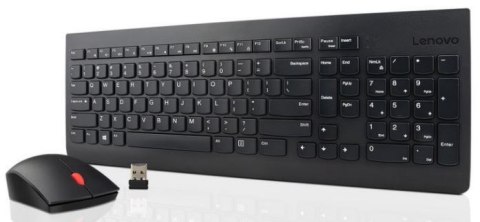 Bezprzewodowy zestaw klawiatura i mysz Lenovo Essential - US English z symbolem Euro czarny Bezprzewodowy zestaw klawiatura i mysz Lenovo Essential - US English z symbolem Euro czarny