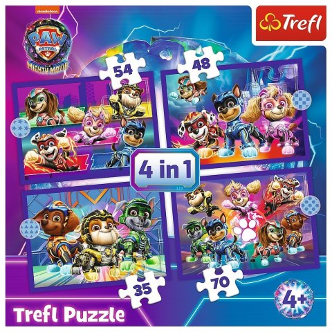 Puzzle 4w1 Bohaterowie Psi Patrol Paw Patrol Puzzle 4w1 Bohaterowie Psi Patrol Paw Patrol