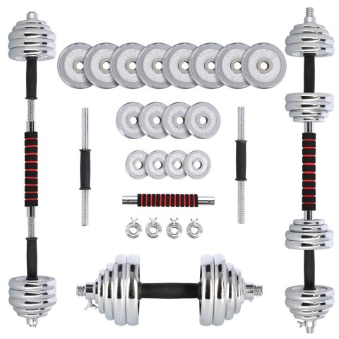 Sztangielki-Sztanga w walizce 2w1 SGP30 HMS 2x15 kg