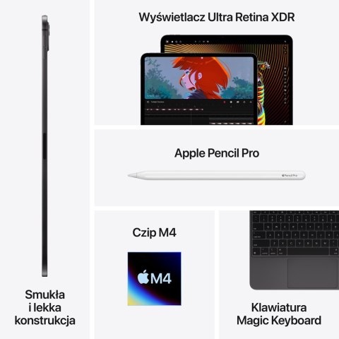 Apple iPad Pro Apple M 256 GB 27,9 cm (11") 8 GB Wi-Fi 6E (802.11ax) iPadOS 17 Czarny
