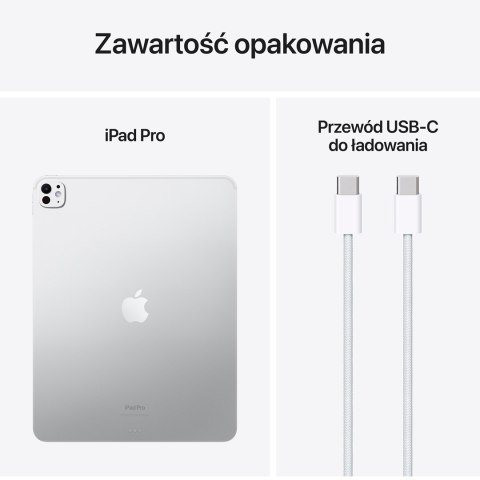 Apple iPad Pro Apple M 256 GB 33 cm (13") 8 GB Wi-Fi 6E (802.11ax) iPadOS 17 Srebrny