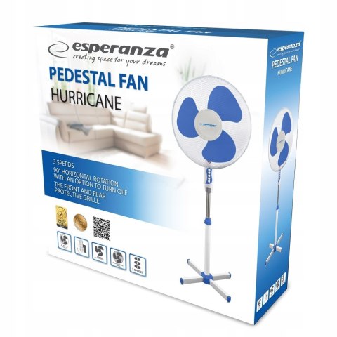 Wentylator stojący Esperanza HURRICANE EHF001WB (kolor biały) Wentylator stojący Esperanza HURRICANE EHF001WB (kolor biały)