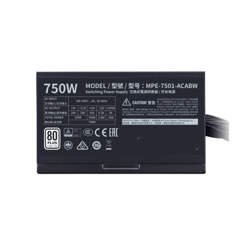 Zasilacz Cooler Master MWE White V2 750 - 750 Wat