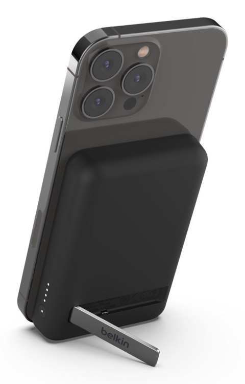 Powerbank bezprzewodowy Belkin BoostCharge Magnetic Wireless Power Bank 5K + Stand MagSafe Compatible 5000mAh 7,5W Black Powerbank bezprzewodowy Belkin BoostCharge Magnetic Wireless Power Bank 5K + Stand MagSafe Compatible 5000mAh 7,5W Black