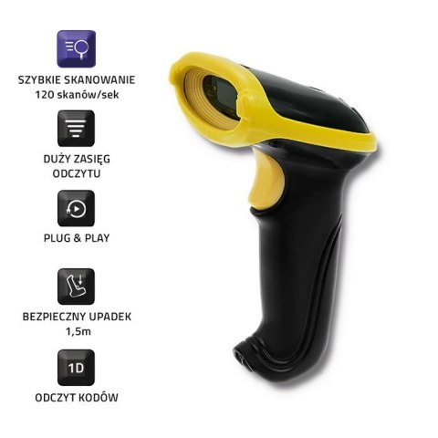 Skaner kodów kreskowych Qoltec 50862 Skaner kodów kreskowych Qoltec 50862