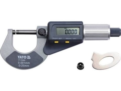 Yato YT-72305 mikrometr 2,5 cm Cyfrowy mikrometr zewnętrzny Yato YT-72305 mikrometr 2,5 cm Cyfrowy mikrometr zewnętrzny