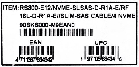 Kable do platf. Asus RS300-E12/NVMe-SLSAS-D-R1A-E