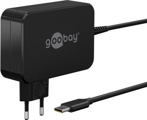 Goobay 65420 Laptop Czarny Prąd przemienny Szybkie ładowanie Wewnętrzna Goobay 65420 Laptop Czarny Prąd przemienny Szybkie ładowanie Wewnętrzna