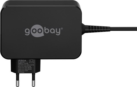 Goobay 65420 Laptop Czarny Prąd przemienny Szybkie ładowanie Wewnętrzna Goobay 65420 Laptop Czarny Prąd przemienny Szybkie ładowanie Wewnętrzna