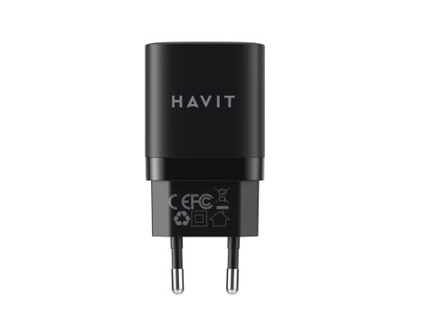 Ładowarka Havit USB-A+USB-C UC30 EU (czarny) Ładowarka Havit USB-A+USB-C UC30 EU (czarny)