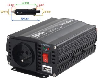 Przetwornica VOLT POLSKA IPS-500 12V/230V 350/500W