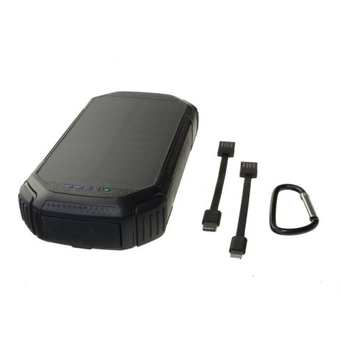 POWERNEED POWER BANK Z PANELEM SOLARNYM 20000MAH LI-POLY PV 1,5W QI 2A USB QC 3.0 LED POWER DELIVERY CZARNY S20000C POWERNEED POWER BANK Z PANELEM SOLARNYM 20000MAH LI-POLY PV 1,5W QI 2A USB QC 3.0 LED POWER DELIVERY CZARNY S20000C