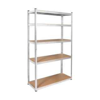 Regał metalowy magazynowy 205x120x45 srebrny Rebel RB-1252