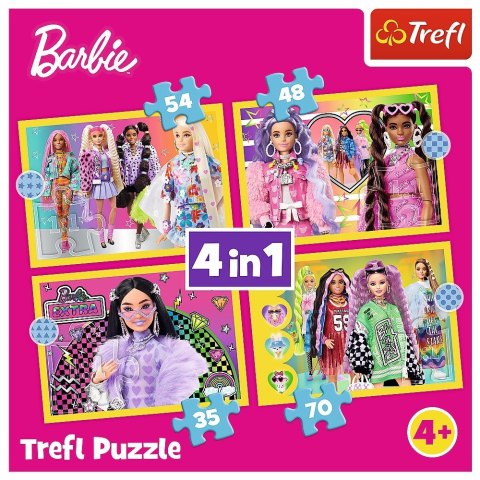 Puzzle 4w1 Barbie wesoły świat Puzzle 4w1 Barbie wesoły świat