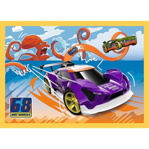 Puzzle 4w1 Hot Wheels pojazdy Puzzle 4w1 Hot Wheels pojazdy