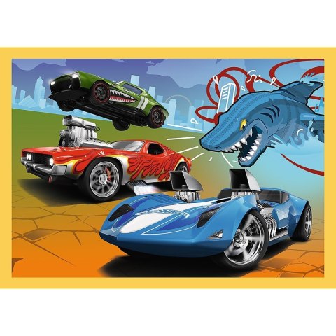 Puzzle 4w1 Hot Wheels pojazdy Puzzle 4w1 Hot Wheels pojazdy