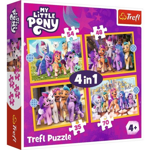 Puzzle 4w1 Poznaj kucyki Pony Puzzle 4w1 Poznaj kucyki Pony