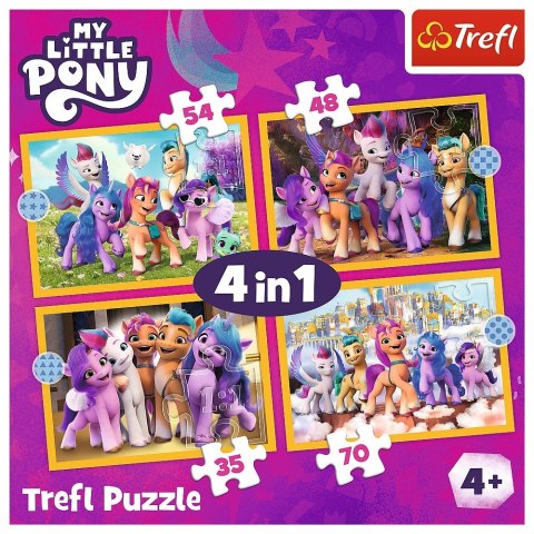 Puzzle 4w1 Poznaj kucyki Pony Puzzle 4w1 Poznaj kucyki Pony