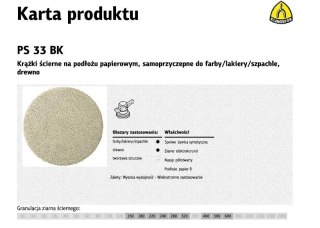 K.KRĄŻEK 225 PS33BK gr.180 /50szt. SZPACHLA