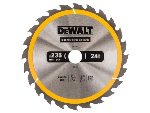 DeWALT ?DT1955-QZ ostrze do piły tarczowej 23,5 cm 1 szt. DeWALT ?DT1955-QZ ostrze do piły tarczowej 23,5 cm 1 szt.