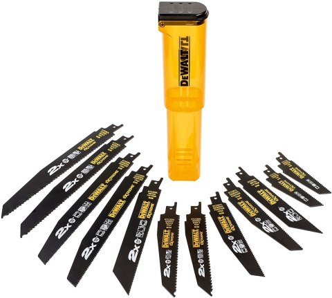 Zestaw 12szt brzeszczotów do piły bagnetowej DEWALT Zestaw 12szt brzeszczotów do piły bagnetowej DEWALT