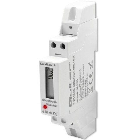 Jednofazowy elektroniczny licznik | miernik zużycia energii na szynę DIN | 230V | 30A | LCD | 1P Jednofazowy elektroniczny licznik | miernik zużycia energii na szynę DIN | 230V | 30A | LCD | 1P