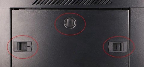 Szafka wisząca rack 4U 600x450 czarna szklane drzwi