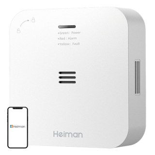 Bezprzewodowy czujnik alarm tlenku węgla Heiman HM-720ES-W Interlinked