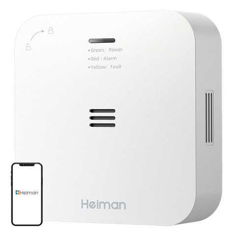 Bezprzewodowy czujnik alarm tlenku węgla Heiman HM-720ES-W Interlinked Bezprzewodowy czujnik alarm tlenku węgla Heiman HM-720ES-W Interlinked