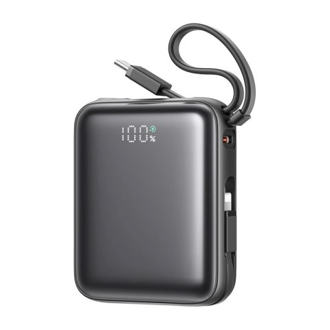 Mini PowerBank Joyroom JR-PBF27 22.5W z podwójnym kablem 10000mAh (czarny) Mini PowerBank Joyroom JR-PBF27 22.5W z podwójnym kablem 10000mAh (czarny)