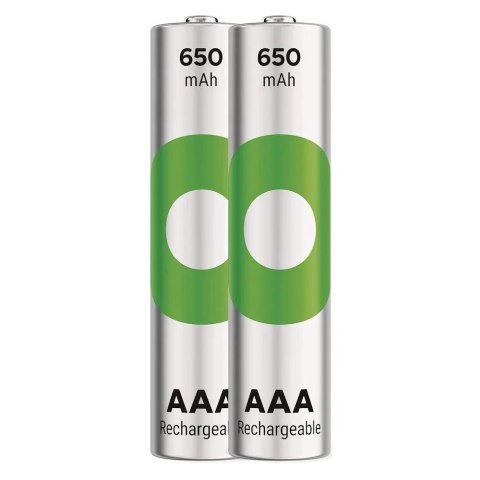 Akumulatorki R03/AAA Ni-MH 650mAh blister 2szt. GP RECYKO Akumulatorki R03/AAA Ni-MH 650mAh blister 2szt. GP RECYKO