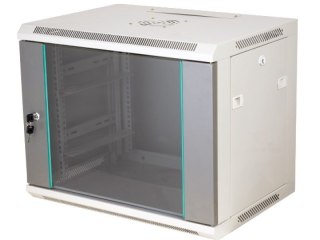 Alantec-Szafa wisząca 19" 12U 450mm d.szklane szary