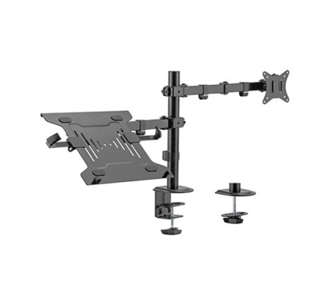 GEMBIRD BIURKOWE REGULOWANE RAMIĘ/UCHWYT Z RAMIENIEM NA MONITOR I PODSTAWKĄ NA NOTEBOOKA 17-32, 100X100MM, DO 9KG GEMBIRD BIURKOWE REGULOWANE RAMIĘ/UCHWYT Z RAMIENIEM NA MONITOR I PODSTAWKĄ NA NOTEBOOKA 17-32, 100X100MM, DO 9KG