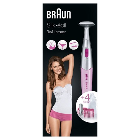 Braun Silk-épil Styler FG1100 trymer do okolic bikini Różowy Braun Silk-épil Styler FG1100 trymer do okolic bikini Różowy
