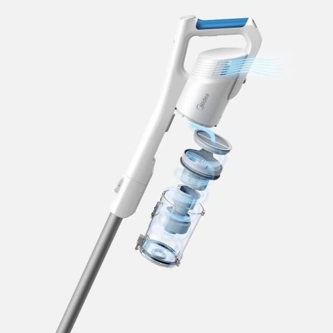 Odkurzacz bezprzewodowy Midea Cordless Vacuum Cleaner | P5 MCS2021WB | 150 W | 21.6 V | Operating time (max) 45 min | White Odkurzacz bezprzewodowy Midea Cordless Vacuum Cleaner | P5 MCS2021WB | 150 W | 21.6 V | Operating time (max) 45 min | White