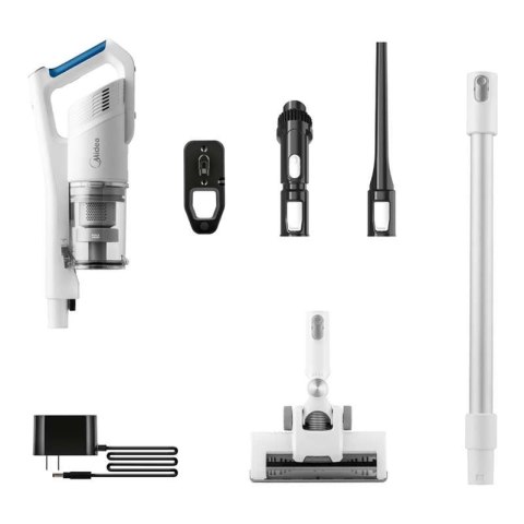 Odkurzacz bezprzewodowy Midea Cordless Vacuum Cleaner | P5 MCS2021WB | 150 W | 21.6 V | Operating time (max) 45 min | White Odkurzacz bezprzewodowy Midea Cordless Vacuum Cleaner | P5 MCS2021WB | 150 W | 21.6 V | Operating time (max) 45 min | White