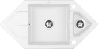 Zlewozmywak granitowy 1.5-komorowy z ociekaczem - Space-Saver ZQP A653 5908212063934
