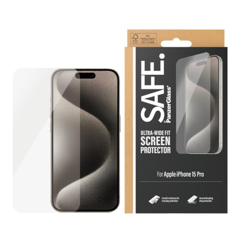PanzerGlass SAFE. Screen Protector iPhone 2023 6.1" Pro Ultra-Wide Fit Przezroczysta ochrona ekranu Apple 1 szt. PanzerGlass SAFE. Screen Protector iPhone 2023 6.1" Pro Ultra-Wide Fit Przezroczysta ochrona ekranu Apple 1 szt.