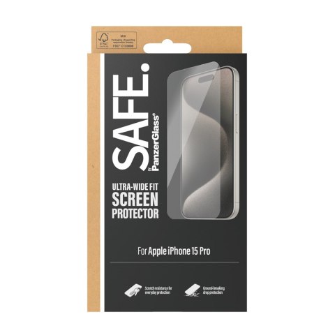 PanzerGlass SAFE. Screen Protector iPhone 2023 6.1" Pro Ultra-Wide Fit Przezroczysta ochrona ekranu Apple 1 szt. PanzerGlass SAFE. Screen Protector iPhone 2023 6.1" Pro Ultra-Wide Fit Przezroczysta ochrona ekranu Apple 1 szt.