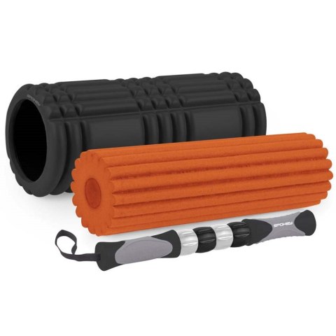 Wałek 3w1 Spokey Mixroll pomarańczowo-czarny 928939 Wałek 3w1 Spokey Mixroll pomarańczowo-czarny 928939