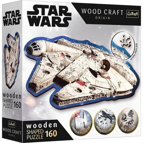 Puzzle drewniane 160 elementów Star Wars Sokół Millennium Puzzle drewniane 160 elementów Star Wars Sokół Millennium