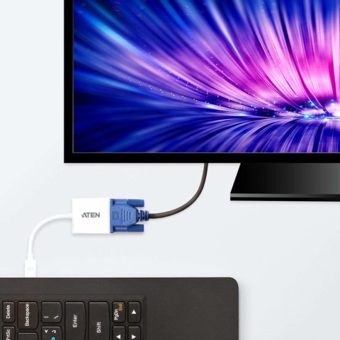 ATEN VC920-AT adapter kablowy Mini DisplayPort VGA (D-Sub) Biały ATEN VC920-AT adapter kablowy Mini DisplayPort VGA (D-Sub) Biały