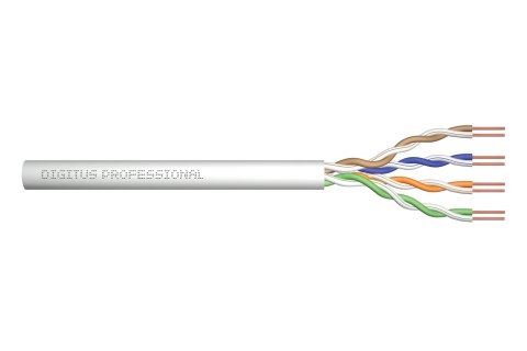 Digitus Kabel instalacyjny kat.5e, U/UTP, Eca, AWG 24/1, PVC, 100m, szary, karton Digitus Kabel instalacyjny kat.5e, U/UTP, Eca, AWG 24/1, PVC, 100m, szary, karton