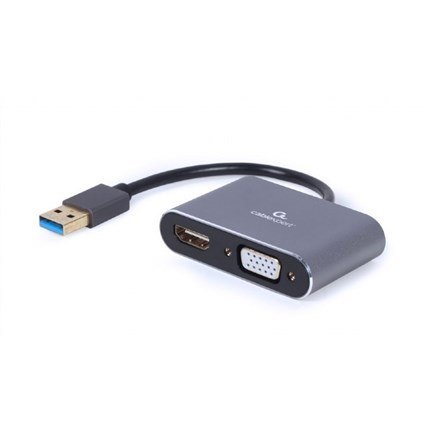 I/O ADAPTER USB3 TO HDMI/VGA/GREY A-USB3-HDMIVGA-01 GEMBIRD I/O ADAPTER USB3 TO HDMI/VGA/GREY A-USB3-HDMIVGA-01 GEMBIRD